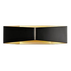 Obrázek pro produkt Nástěnné svítidlo BIG CARISO LED 2, černé/mosaz, 9 W LED, 3000K - BIG WHITE (SLV)