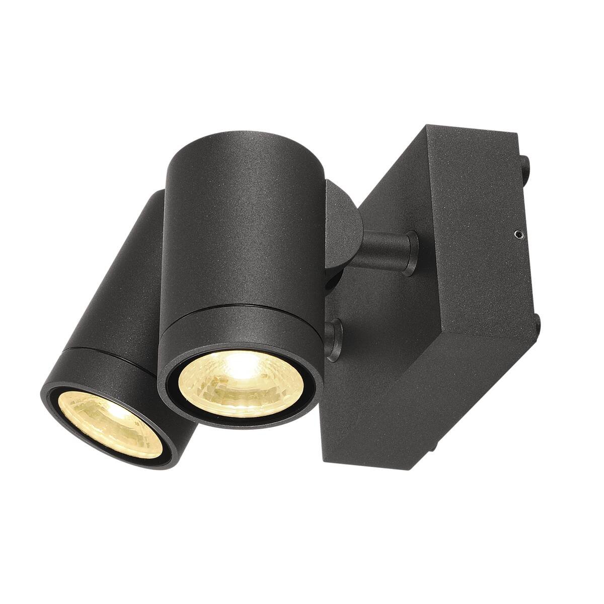 LA 233255 Nástěnné svítidlo HELIA, pískový antracit, 2x8 W LED, 3000K - BIG WHITE (SLV)