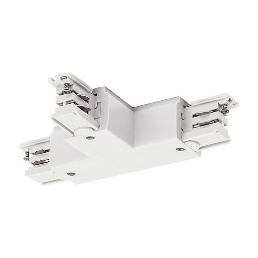 LA 175131 Spojka T pro 3fáz. přípojnici S-TRACK, země, verze L, bílá - BIG WHITE (SLV)