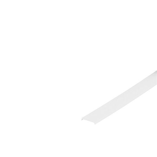 LA 213741 GLENOS akrylový kryt FLAT pro Profi profil 2609, 1 m - BIG WHITE (SLV)