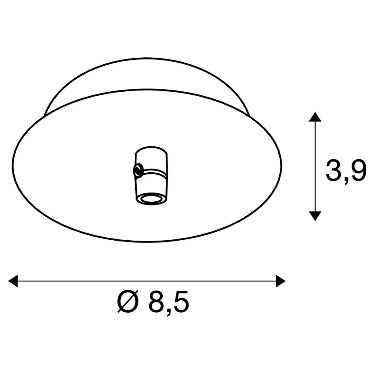 LA 132605 Stropní rozeta, 1 výstup, kulatá, bílá, včetně odlehčovacího profilu - BIG WHITE (SLV) (obrázek 4)