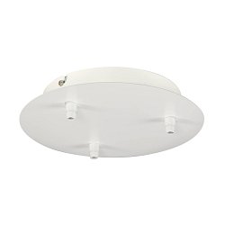 Obrázek pro produkt Stropní rozeta, 3 výstupy, kulatá, bílá, včetně odlehčovacích profilů - BIG WHITE (SLV)