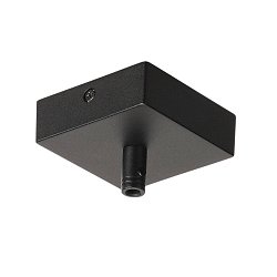Obrázek pro produkt Stropní rozeta GLENOS, černá matná, 8,5x8,5x2,7 cm, s odlehčovacím profilem - BIG WHITE (SLV)