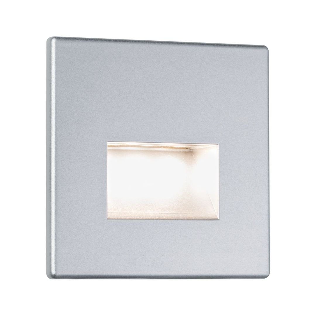 P 99495 LED vestavné svítidlo do zdi Edge Quadro hranaté 8x8cm 1,1W 230V 2700K matný chrom - PAULMANN