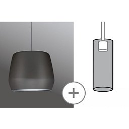Obrázek pro produkt URail 2Easy stínidlo Pirm šedé matná max. 20W kov - PAULMANN