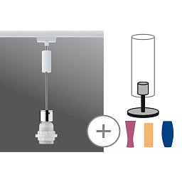 Obrázek pro produkt URail 2Easy závěsná sada bílá bez zdroje, max. 20W E27 - PAULMANN