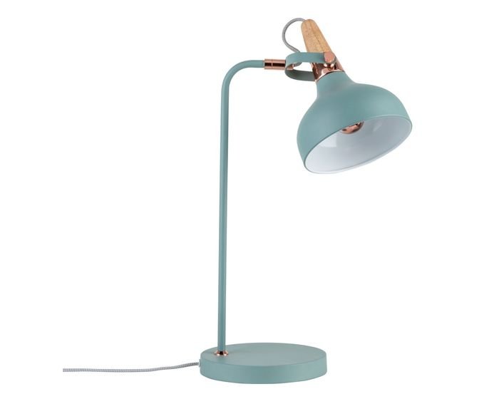 P 79651 Stolní lampa Neordic Juna zelená / měď / dřevo - PAULMANN