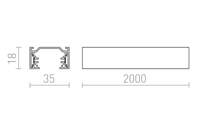 RED R12257 1F 2m lišta bílá 230V - RED - DESIGN RENDL (obrázek 4)