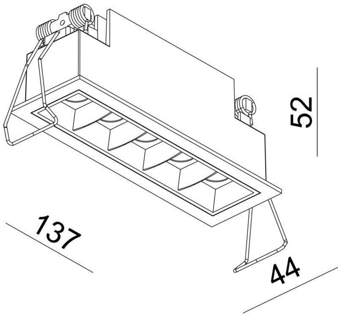 IMPR 565250 Zápustné svítidlo Ceti 5 bílá 10W LED 2900K 640lm - DEKOLIGHT (obrázek 9)