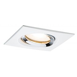 Obrázek pro produkt Zápustné svítidlo Nova IP65 hranaté max. 35W bílá / chrom 1ks výklopné - PAULMANN