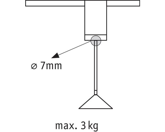 P 95494 URail univerzální závěsný adaptér chrom matný - PAULMANN (obrázek 5)