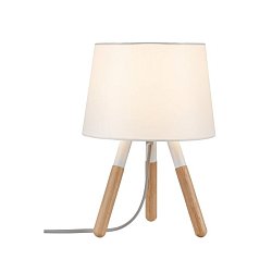 Obrázek pro produkt Stolní lampa Neordic Berit látkové stínidlo bílá / dřevo - PAULMANN