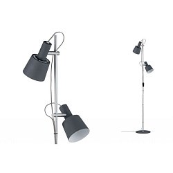 Obrázek pro produkt Stojací lampa Neordic Haldar šedá / chrom matný - PAULMANN