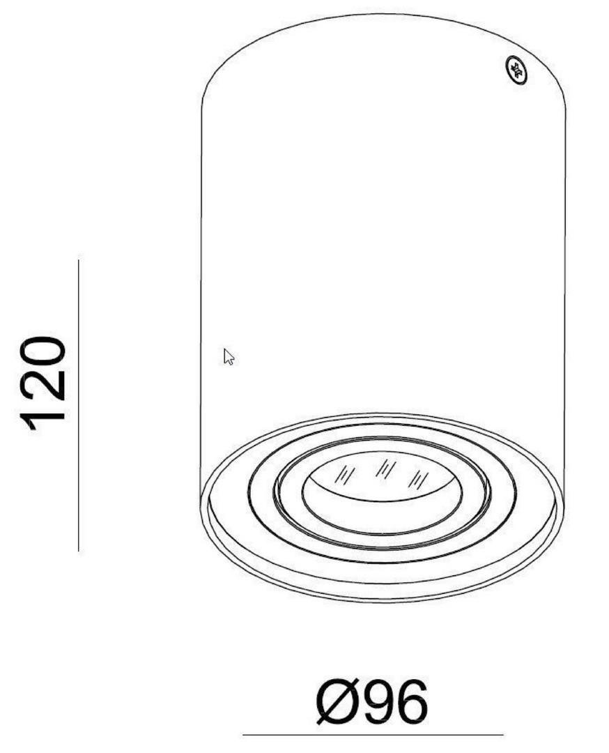 IMPR 348023 Stropní svítidlo Bengala bílá GU10 50W 230V - DEKOLIGHT (obrázek 3)