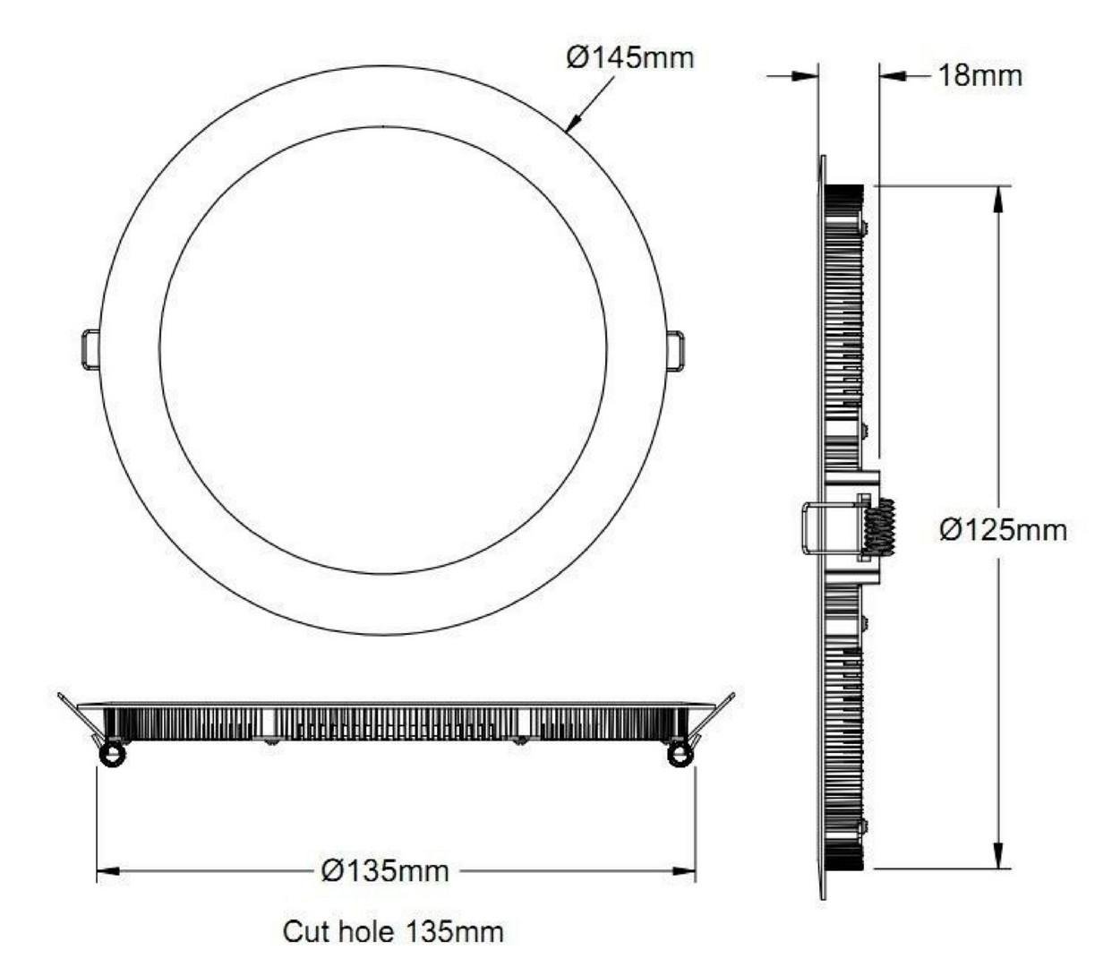 IMPR 565248 Zápustné svítidlo LED panel 8 bílá 8W LED 3000K 140lm 24V - DEKOLIGHT (obrázek 3)