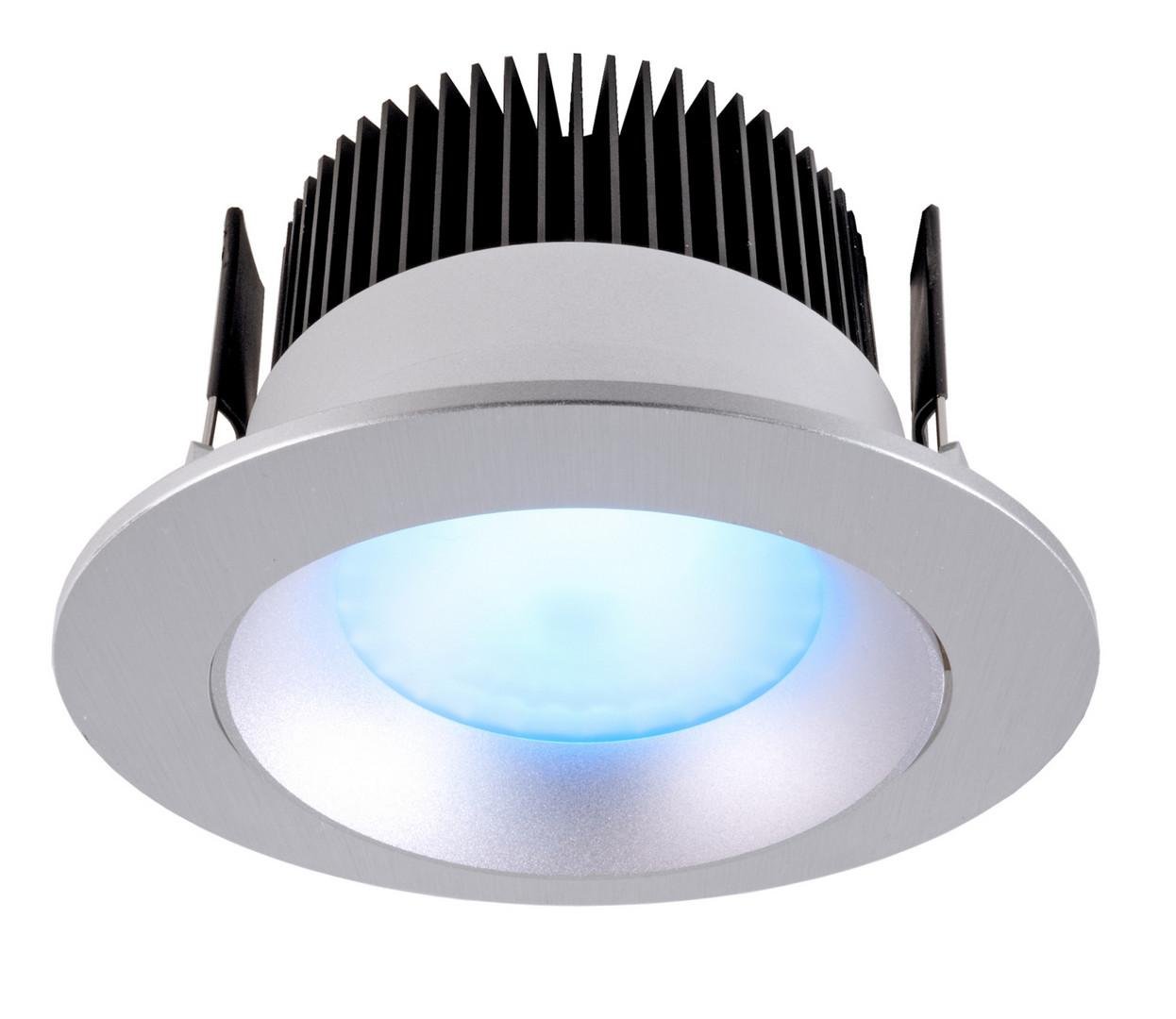 Zápustné svítidlo COB 94 RGBW stříbrná LED 16W 3000K 710lm - LIGHT IMPRESSIONS Obrázek produktu Zápustné svítidlo COB 94 RGBW stříbrná LED 16W 3000K 710lm - LIGHT IMPRESSIONS