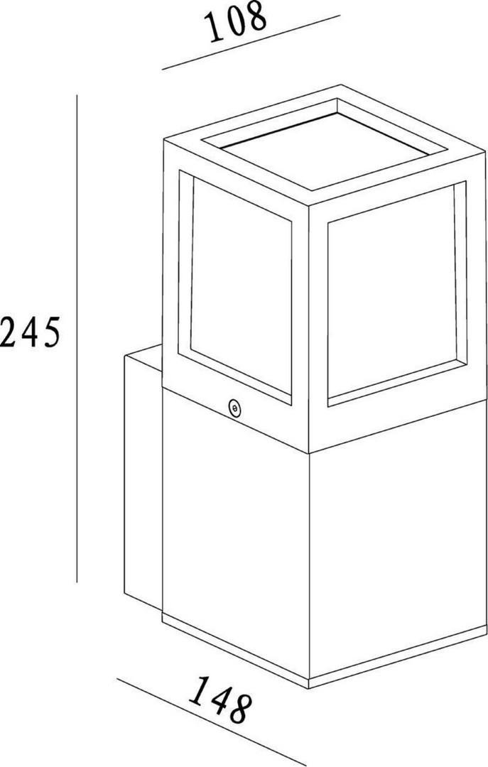 IMPR 731059 Nástěnné svítidlo Facado A antracit 20W E27 230V IP54 - DEKOLIGHT (obrázek 3)