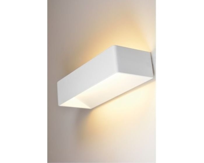 KHL K50710.03.WS.WH-WH.ST.8.30 AKCE - Nástěnné svítidlo SASHA bílé LED 15W 3000K 350X100mm hranaté - KOHL-Lighting (starý kód: KHL K50712.W.3K)