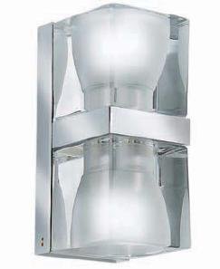 Levně FAB D28D0200 Nástěnné svítidlo Cubetto křišťálové sklo 2x60W G9 230V chrom - FABBIAN