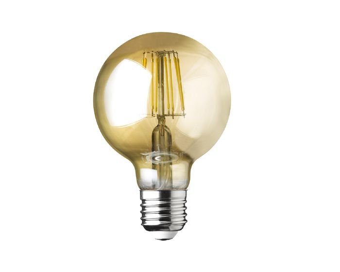 WO 5140 LED žárovka G80 E27 stmívatelná 6W 680lm 2700K čirá / medová - WOFI