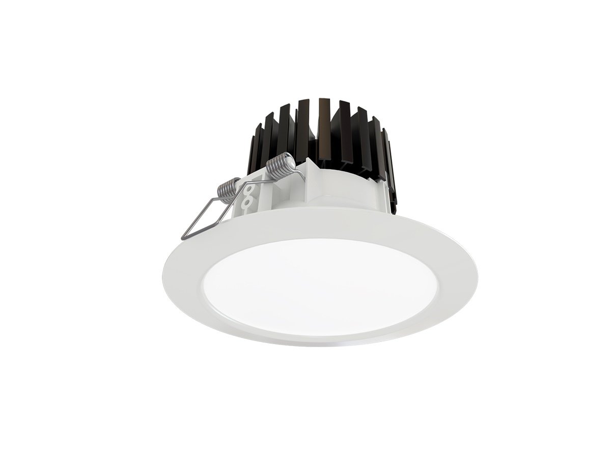 Levně HAL 55-072K-10GHE/830, W Svítidlo vestavné RAVO LED IP44 satin bílé 23,3W 2400lm 3000K (55-072K-10GJV/830, W + 00-00153EI) on/off - HALLA