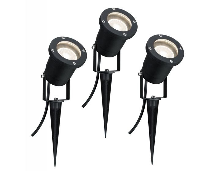 P 98897 Outdoor LED svítidlo - zápich do země IP44 3x3,5W GU10 černá - PAULMANN