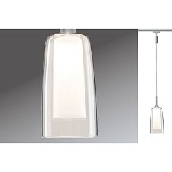 Obrázek pro produkt URail LED zásvěsné svítidlo Arido II 5W GU10 matný chrom + sklo - PAULMANN