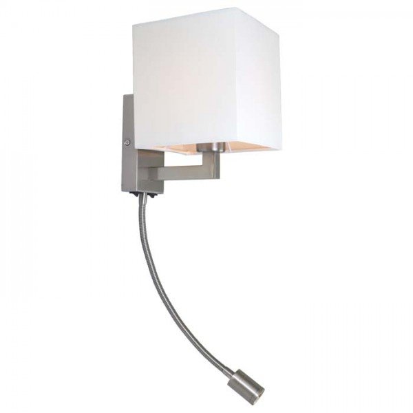 RED R12956 TAINA se stínidlem bílá matný nikl 230V E27 LED 28+3W 25° 3000K - RED - DESIGN RENDL