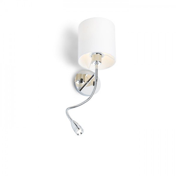 RED R12955 VERSINA se stínidlem bílá chrom 230V E27 LED 28+3W 25° 3000K - RED - DESIGN RENDL