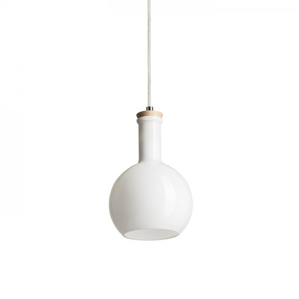 RED R12664 PULIRE RD závěsná opálové sklo/dřevo/chrom 230V E14 28W - RED - DESIGN RENDL