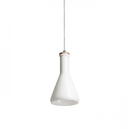 Obrázek pro produkt VÝPRODEJ PULIRE CON závěsná opálové sklo/dřevo/chrom 230V E14 28W - RED - DESIGN RENDL