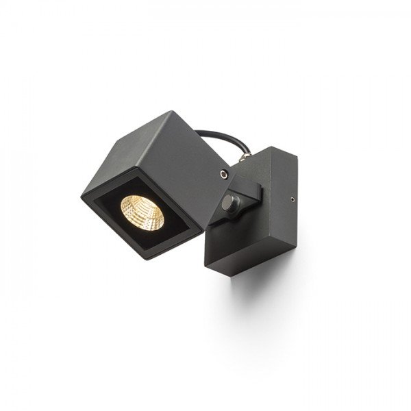RED R12578 BORA nástěnná antracitová 230V LED 6W 44° IP54 3000K - RED - DESIGN RENDL