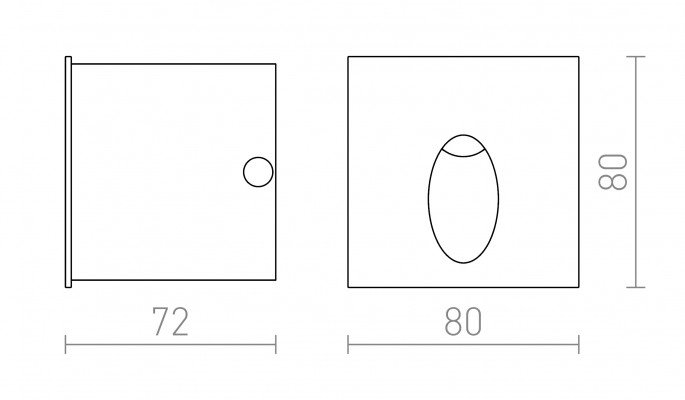 RED R12529 ELICA SQ zápustná česaný hliník 230V LED 3W IP54 3000K - RED - DESIGN RENDL (obrázek 3)