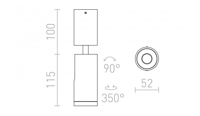 RED R12497 BOGARD stropní matná černá 230V LED 5W 40° 3000K - RED - DESIGN RENDL (obrázek 6)
