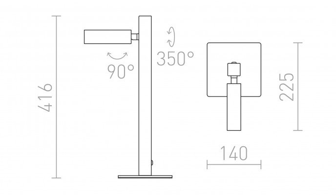 RED R12474 FADO stolní černá 230V LED 3W 45° 3000K - RED - DESIGN RENDL (obrázek 6)