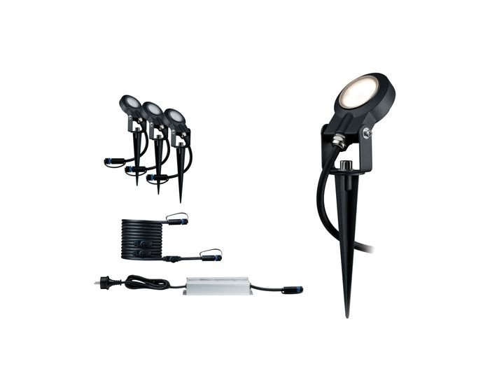P 93696 Plug&Shine základní sada zemní zápich Sting IP67 3000K 3x6W - PAULMANN