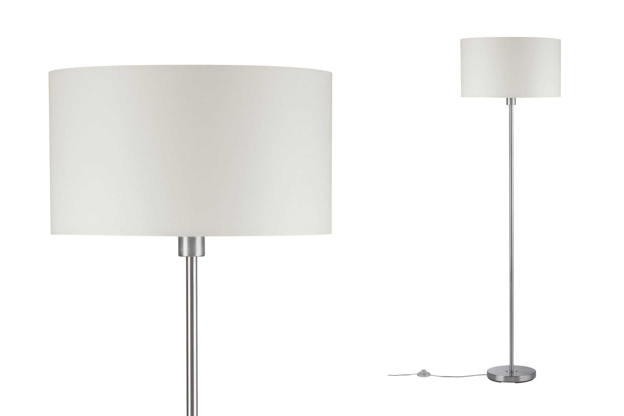 P 70922 Stojací lampa Tessa max.50W E27 krémová + kartáč.železo - PAULMANN