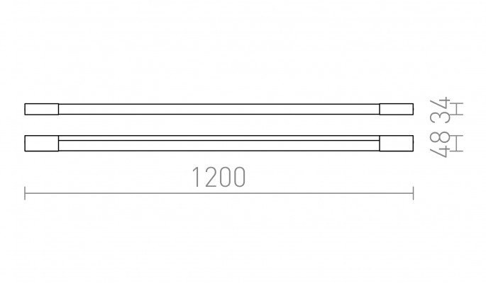 RED R12641 AMENITY 120 nástěnná chrom 230V LED 14W IP44 3000K - RED - DESIGN RENDL (obrázek 4)
