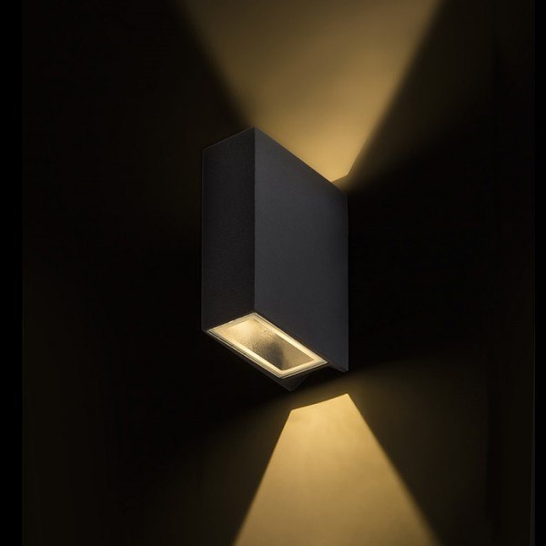 RED R12555 UKKO nástěnná černá 230V LED 2x3W 55° IP54 3000K - RED - DESIGN RENDL (obrázek 4)