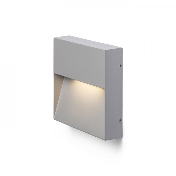 RED R12543 AQILA SQ nástěnná šedá 230V LED 6W IP54 3000K - RED - DESIGN RENDL