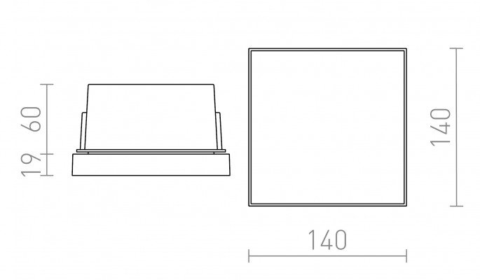 RED R12531 DEJAVU SQ 14 zápustná černá 230V LED 6W IP65 3000K - RED - DESIGN RENDL (obrázek 5)