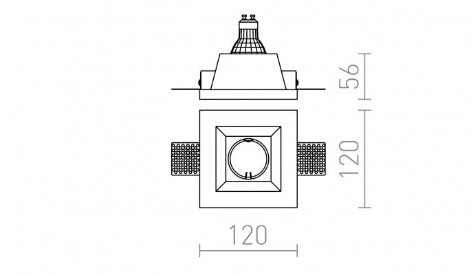 RED R12355 DAG SQ zápustná sádrová 230V GU10 35W - RED - DESIGN RENDL (obrázek 6)