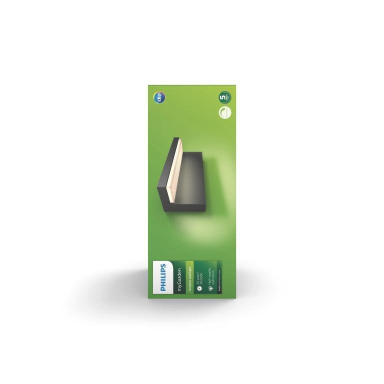 PH 16483/93/P0 LED Venkovní nástěnné svítidlo Philips Bustan 16483/93/P0 antracitové 2700K - PHILIPS (915005378301) (obrázek 2)