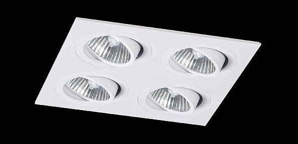 BPM 4215LED2.D40.3K Vestavné svítidlo Aluminio Blanco, bílá 4x 10W LED 230V - BPM
