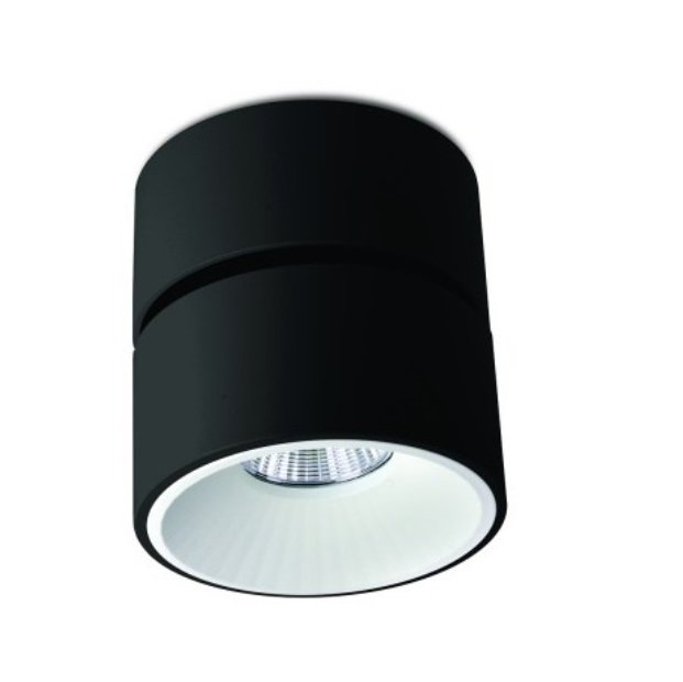 BPM 20135.SR.BK-W.D60.3K AKCE - Stropní přisazené svítidlo KLIMT M černá / bílá LED 10W 60º 3000K Ø100 - BPM