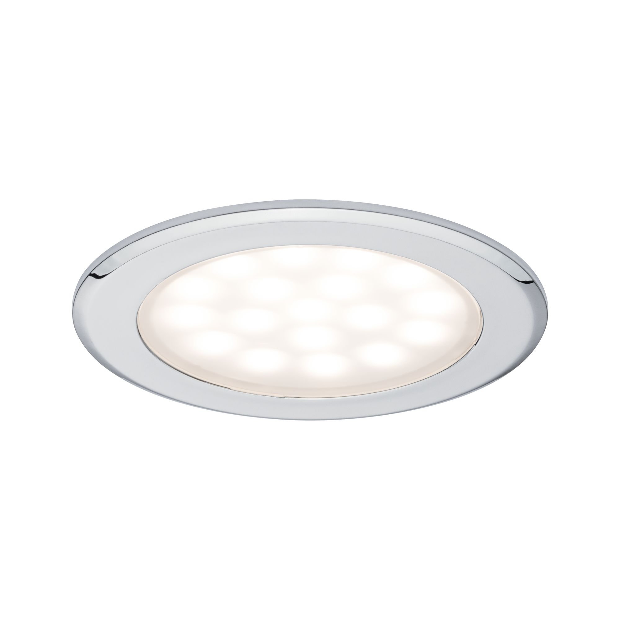P 99920 LED nábytkové vestavné svítidlo kruhové 2ks sada 2x2,5W chrom - PAULMANN
