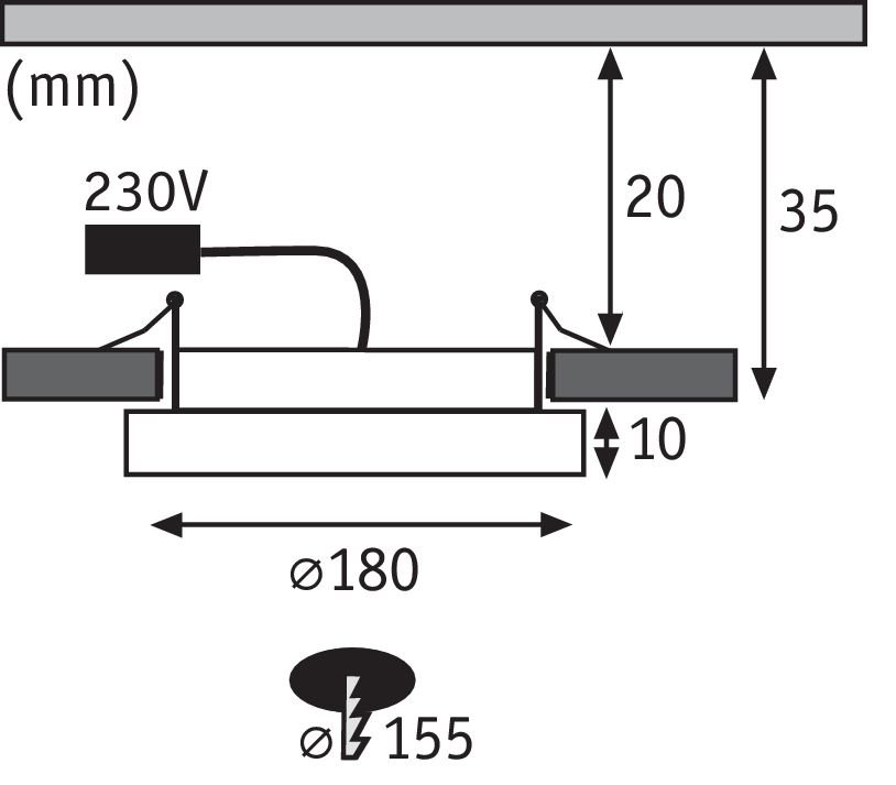 Obrázek produktu LED vestavné svítidlo Areo IP44 kruhové 180mm 12W bílá mat stmívatelné - PAULMANN 2 Obrázek produktu LED vestavné svítidlo Areo IP44 kruhové 180mm 12W bílá mat stmívatelné - PAULMANN 2