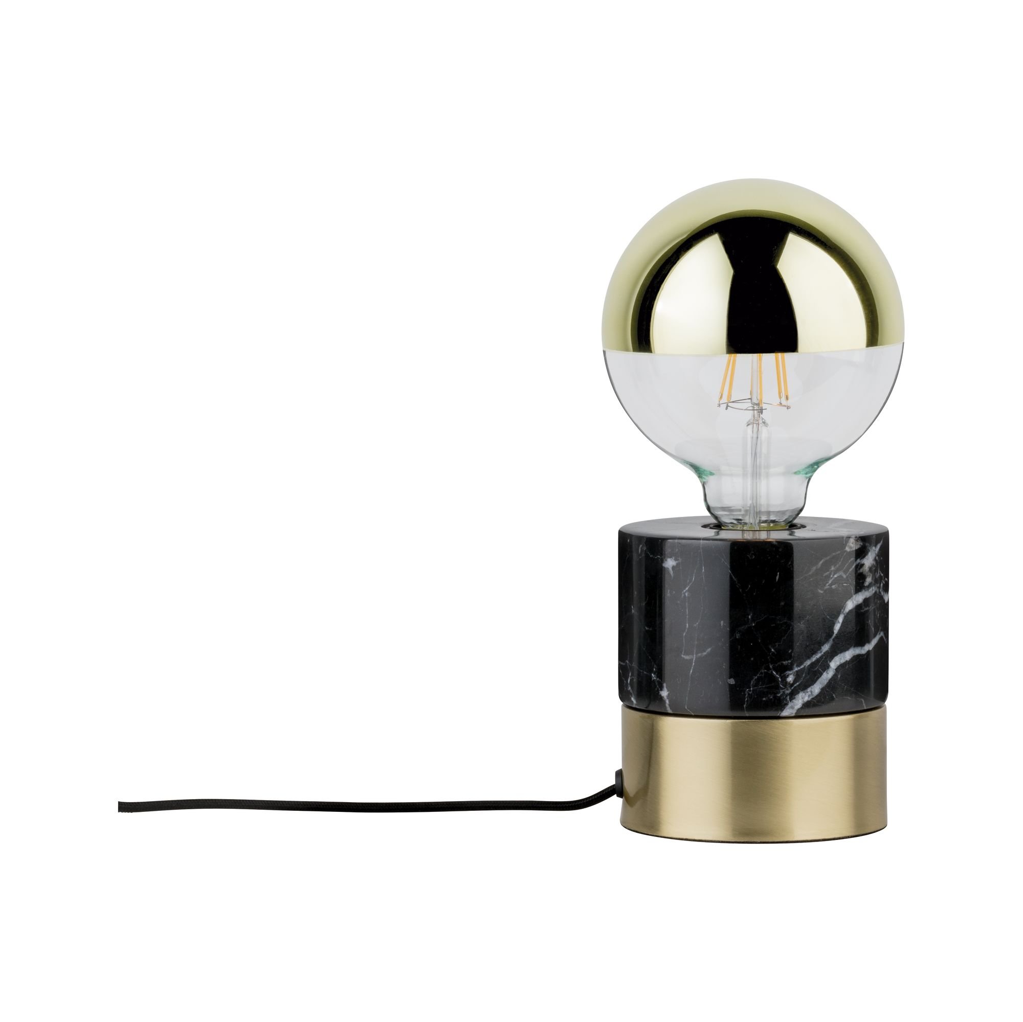 P 79742 Stolní lampa Vala 1-ramenné mosaz kartáčovaná/mramor černá - PAULMANN