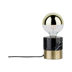 Obrázek pro produkt Stolní lampa Vala 1-ramenné mosaz kartáčovaná/mramor černá - PAULMANN