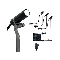 Obrázek pro produkt Plug & Shine základní sada zápich Plantini IP65 3000K 3x2,5W 24V antracit - PAULMANN